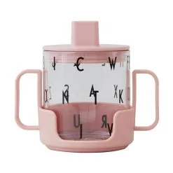 Design Letters Grow With Your Glass Tritan Becher, Hellrosa