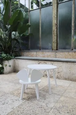 Nofred Mouse Tisch, Niedrig, Weiß -Kinfill Verkäufe 1202 2202 mouse chair mouse table set white vk 01