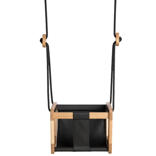 Lillagunga Toddler Schaukel, Eiche/schwarze Sitzfläche 4 Lillagunga Toddler Schaukel, Eiche/schwarze Sitzfläche – Bild 2