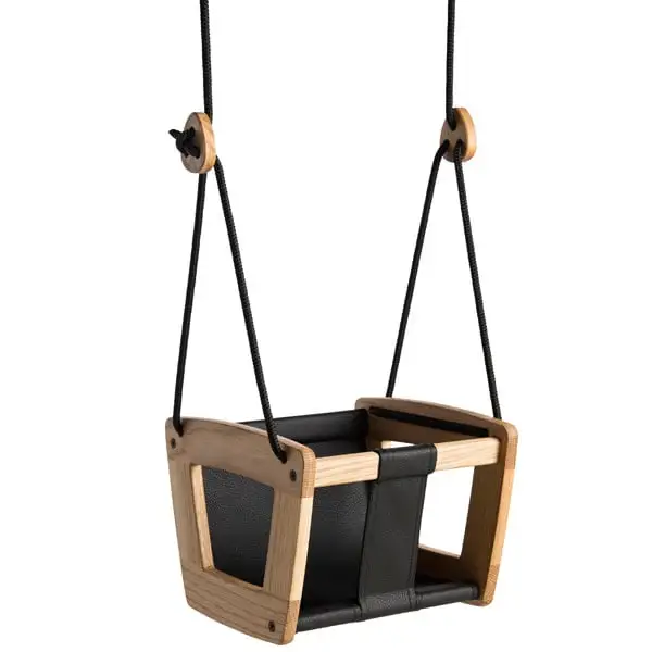 Lillagunga Toddler Schaukel, Eiche/schwarze Sitzfläche 3 Lillagunga Toddler Schaukel, Eiche/schwarze Sitzfläche
