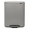 Brabantia Bo Tretmülleimer 60 L, Sense Of Luxury, Grau