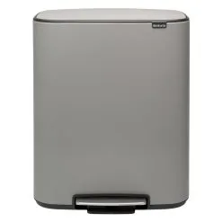 Brabantia Bo Tretmülleimer 60 L, Sense Of Luxury, Grau