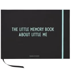 Design Letters The Little Memory Book About Little Me, Schwarz-türkis