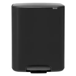 Brabantia Bo Tretmülleimer 60 L, Mattschwarz