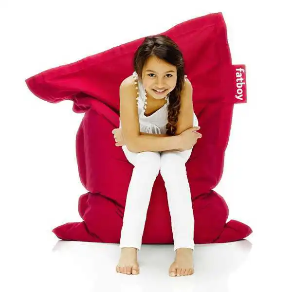 Fatboy Junior Stonewashed Sitzsack, Silbergrau 4 Fatboy Junior Stonewashed Sitzsack, Silbergrau – Bild 2