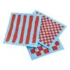 Hay Sponge Geschirrtuch, Blau - Rot, 3 Stk. -Kinfill Verkäufe 541469 Sponge Dish Cloth Set of 3 blue