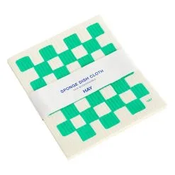 Hay Sponge Geschirrtuch, Weiß - Grün, 3 Stk. -Kinfill Verkäufe 541472 Sponge Dish Cloth Set of 3 white packaging