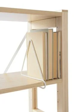 Lundia Wire Buchstütze, Dreieckig, Weiß -Kinfill Verkäufe A5571 kolmio valk2 Lundia