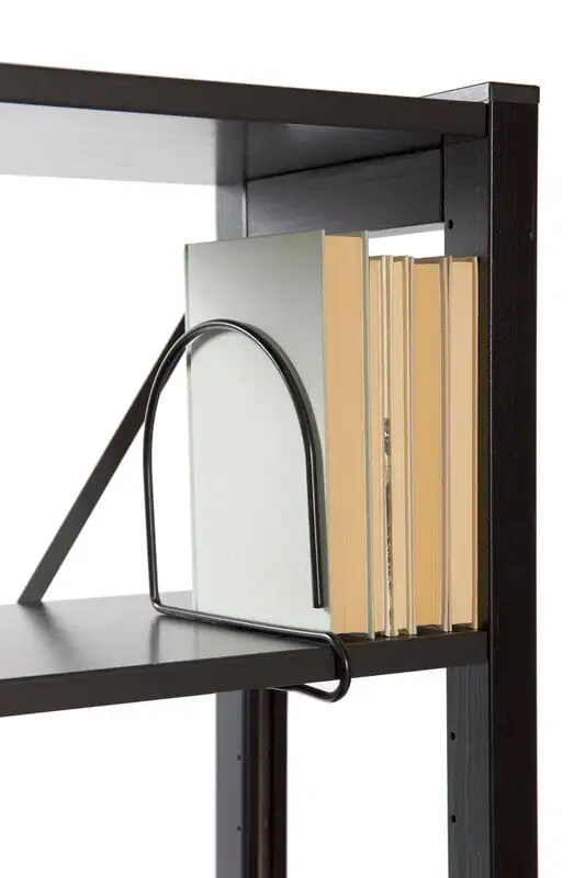 Lundia Wire Buchstütze, Rund, Schwarz 4 Lundia Wire Buchstütze, Rund, Schwarz – Bild 2