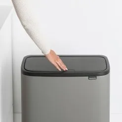 Brabantia Bo Touch Bin Mülleimer 3 X 11 L, Sense Of Luxury, Grau -Kinfill Verkäufe Bo Touch Bin 3 x 11L Mineral Concrete Grey 8710755127229 Brabantia VS