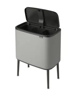 Brabantia Bo Touch Bin Mülleimer 3 X 11 L, Sense Of Luxury, Grau -Kinfill Verkäufe Bo Touch Bin 3 x 11L Mineral Concrete Grey 8710755127229 Brabantia VS 4
