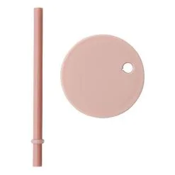 Design Letters Deckel Mit Trinkhalm, Hellrosa