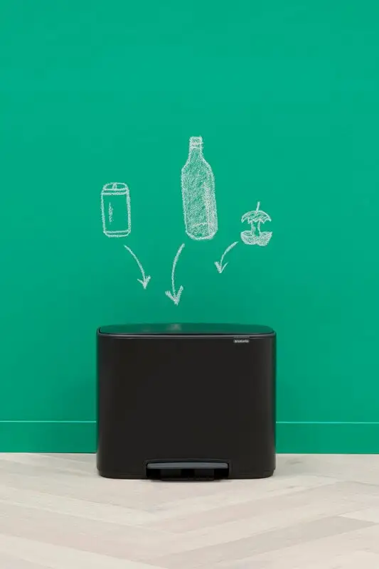 Brabantia Bo Pedal Bin 11 + 23 L, Mattschwarz 4 Brabantia Bo Pedal Bin 11 + 23 L, Mattschwarz – Bild 2