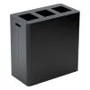 Niimaar Ecogrande Forever Bin Recyclingstation, 3 Öffnungen, Cool Black