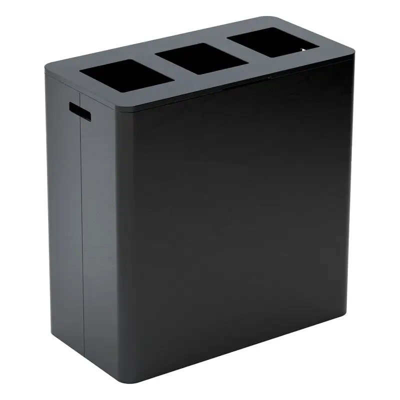 Niimaar Ecogrande Forever Bin Recyclingstation, 3 Öffnungen, Cool Black 3 Niimaar Ecogrande Forever Bin Recyclingstation, 3 Öffnungen, Cool Black