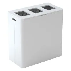 Niimaar Ecogrande Forever Bin Recyclingstation, 3 Öffnungen, Pure White