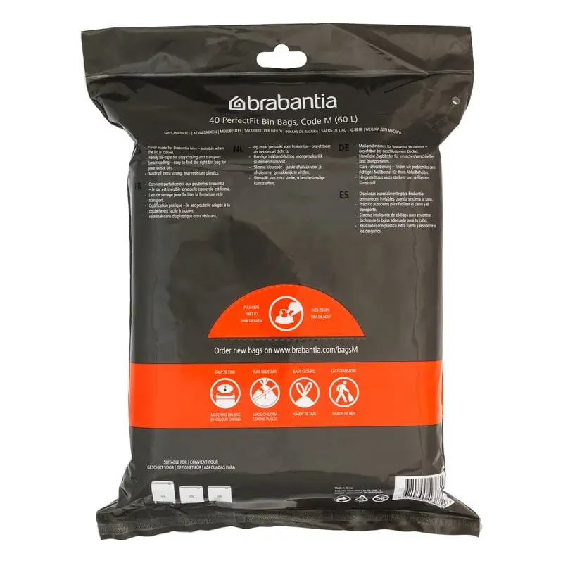 Brabantia PerfectFit Müllbeutel, 60 L (M), Spenderbeutel Mit 40 Stück 7 Brabantia PerfectFit Müllbeutel, 60 L (M), Spenderbeutel Mit 40 Stück – Bild 5
