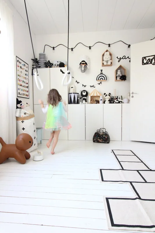 Schaukelringe Lillagunga, Weiß - Schwarz 6 Schaukelringe Lillagunga, Weiß - Schwarz – Bild 4