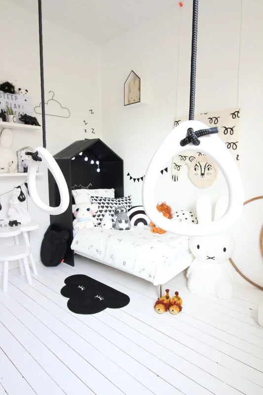 Schaukelringe Lillagunga, Weiß - Schwarz 7 Schaukelringe Lillagunga, Weiß - Schwarz – Bild 5