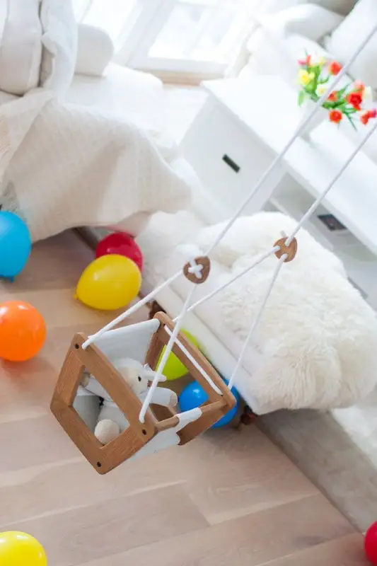 Schaukel Lillagunga Toddler, Eiche – Weiße Sitzfläche Und Weißes 6 Schaukel Lillagunga Toddler, Eiche – Weiße Sitzfläche Und Weißes – Bild 4