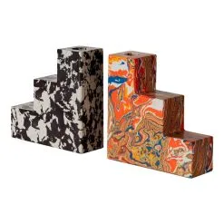 Tom Dixon Swirl Buchstützen, Stufenförmig, 2er-Set, Mehrfarbig