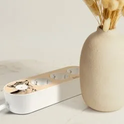 MyNolla Strip Steckerleiste, Fox Cub, Weiß -Kinfill Verkäufe White fox vase square