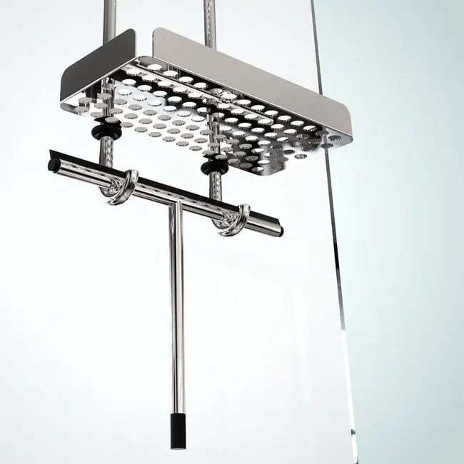 FROST Duschabstreifer Nova2, Gebürsteter Stahl 5 FROST Duschabstreifer Nova2, Gebürsteter Stahl – Bild 3