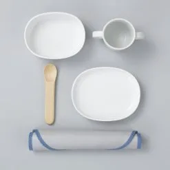 Nuppu Baby Kindergeschirr, Anemone -Kinfill Verkäufe nuppu Set white