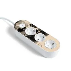 MyNolla Strip Steckerleiste, Mysterious Bear, Weiß -Kinfill Verkäufe white bear front